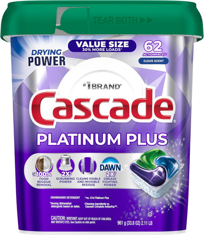 Cascade Platinum Plus Dishwasher Pods